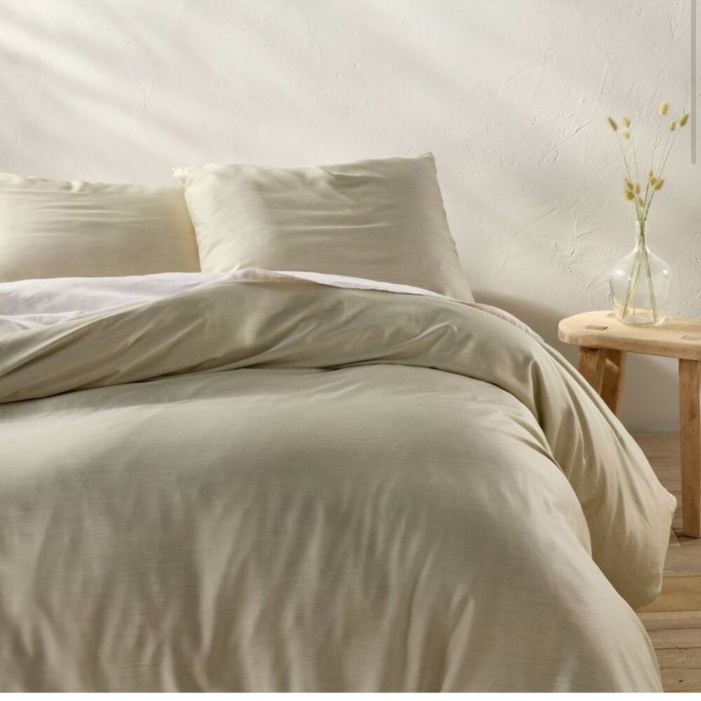 Casaluna - Full/Queen Rayon from Bamboo Duvet Set Light Olive Green